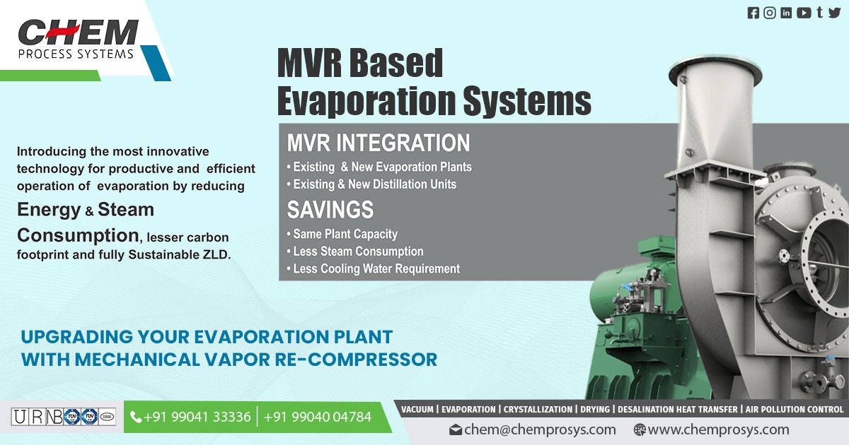 Reduce Water Consumption in Industrial Processes with MVR