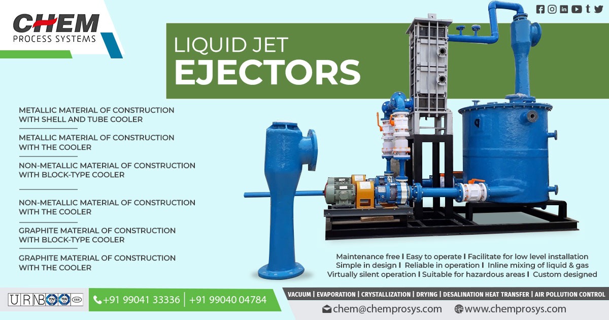 Liquid Jet Ejector Vacuum System