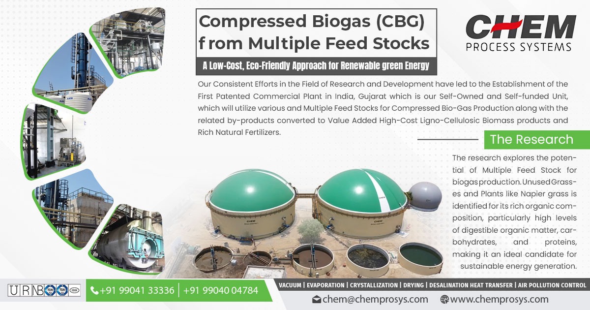 Manufacturer of Compressed Biogas from Multiple Feedstock